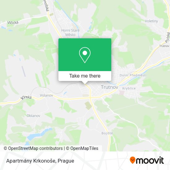 Карта Apartmány Krkonoše