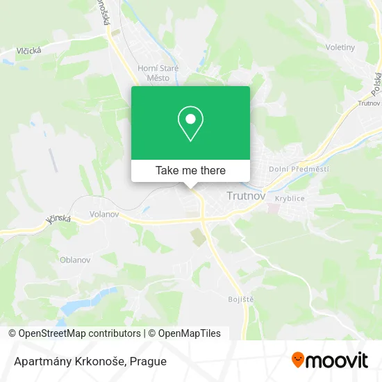 Карта Apartmány Krkonoše