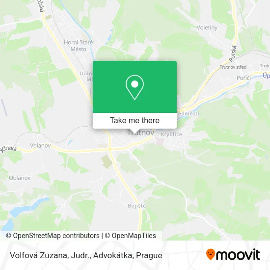 Карта Volfová Zuzana, Judr., Advokátka