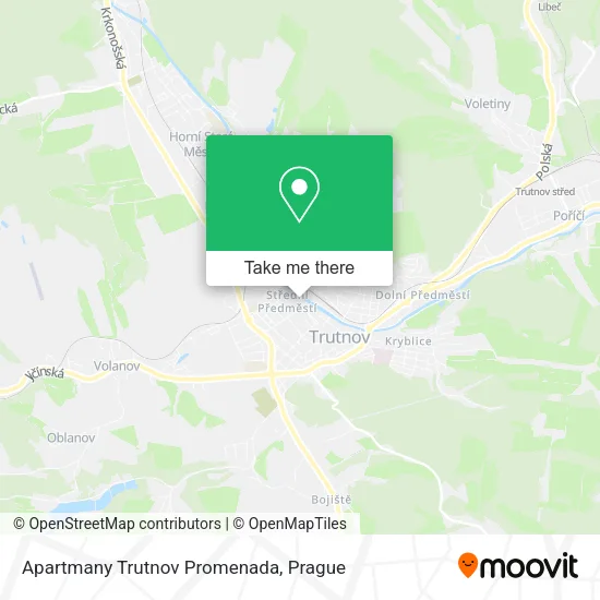 Карта Apartmany Trutnov Promenada