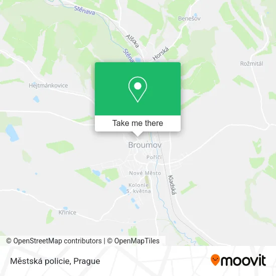 Карта Městská policie