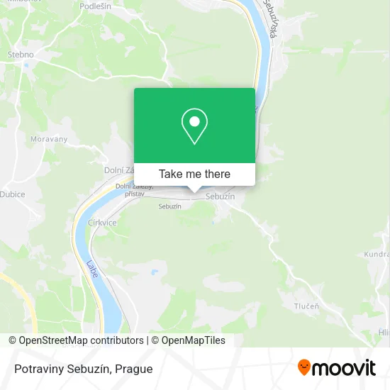Карта Potraviny Sebuzín