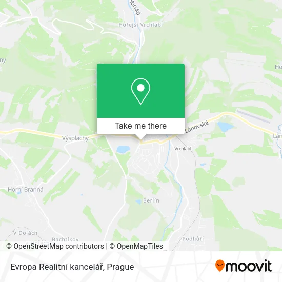 Evropa Realitní kancelář map