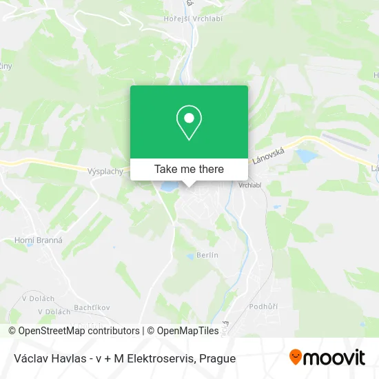 Карта Václav Havlas - v + M Elektroservis
