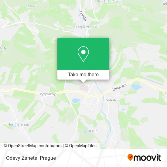 Карта Odevy Zaneta
