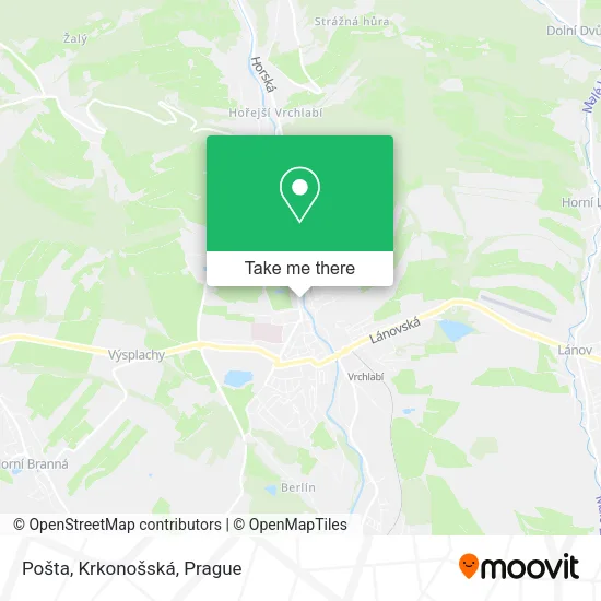 Карта Pošta, Krkonošská
