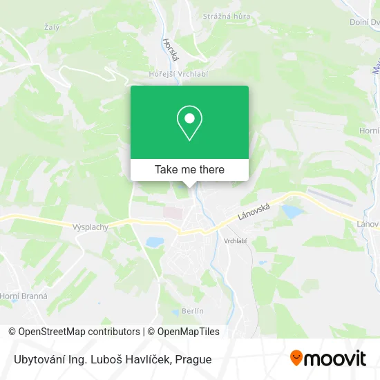 Карта Ubytování Ing. Luboš Havlíček