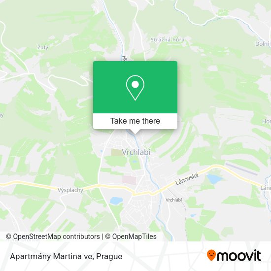 Карта Apartmány Martina ve