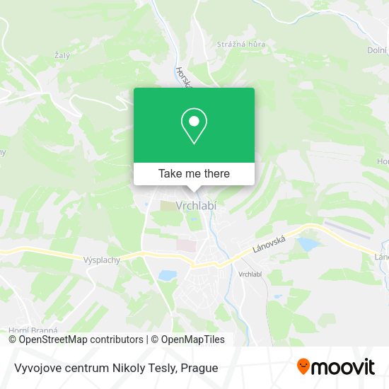 Карта Vyvojove centrum Nikoly Tesly