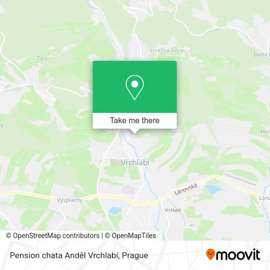 Карта Pension chata Anděl Vrchlabí