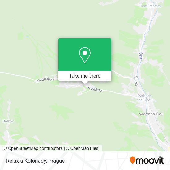 Карта Relax u Kolonády