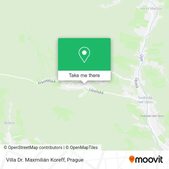 Карта Villa Dr. Maxmilián Koreff