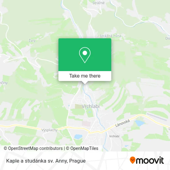 Карта Kaple a studánka sv. Anny