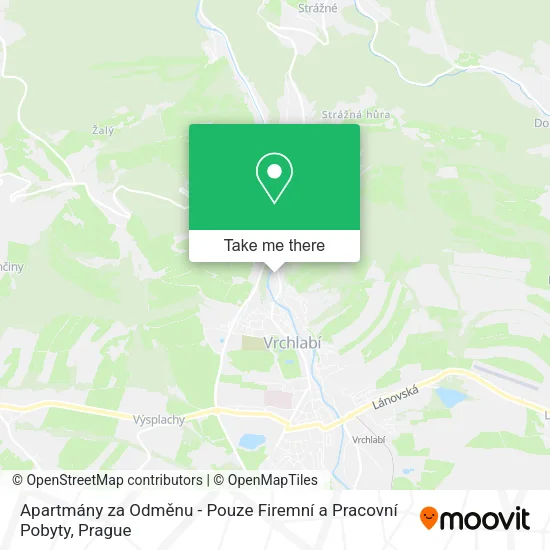 Карта Apartmány za Odměnu - Pouze Firemní a Pracovní Pobyty