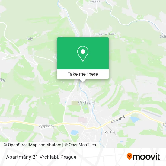 Карта Apartmány 21 Vrchlabí