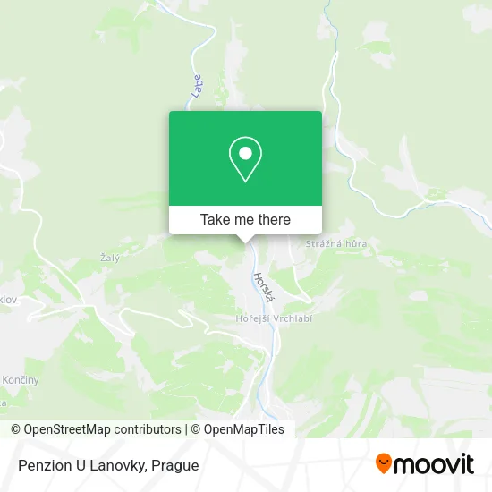 Penzion U Lanovky map