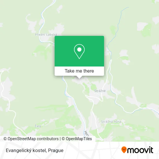 Evangelický kostel map