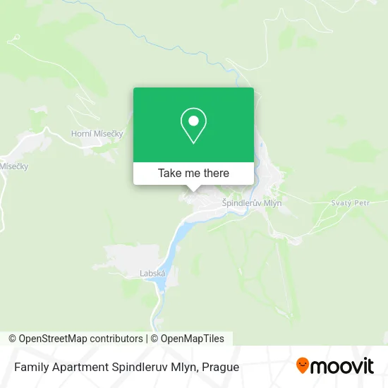 Family Apartment Spindleruv Mlyn map