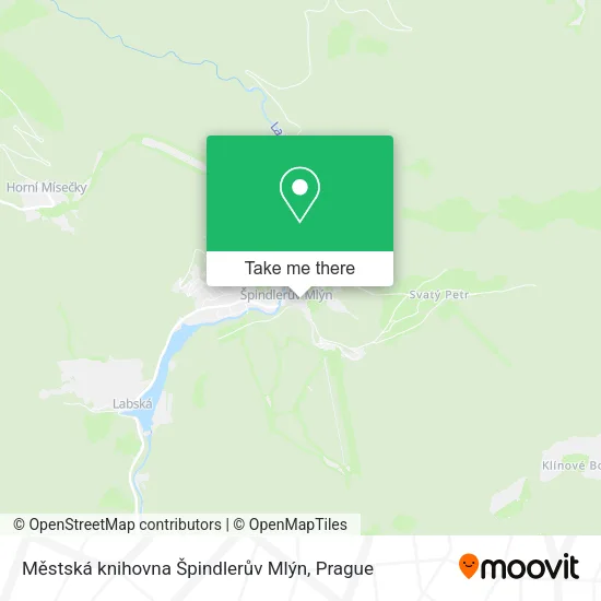 Карта Městská knihovna Špindlerův Mlýn