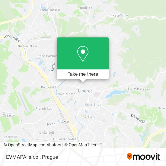 Карта EVMAPA, s.r.o.