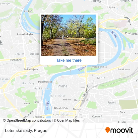 Карта Letenské sady