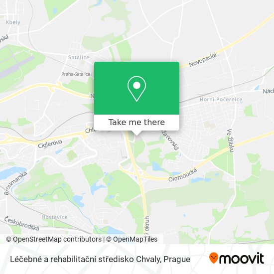 Léčebné a rehabilitační středisko Chvaly map