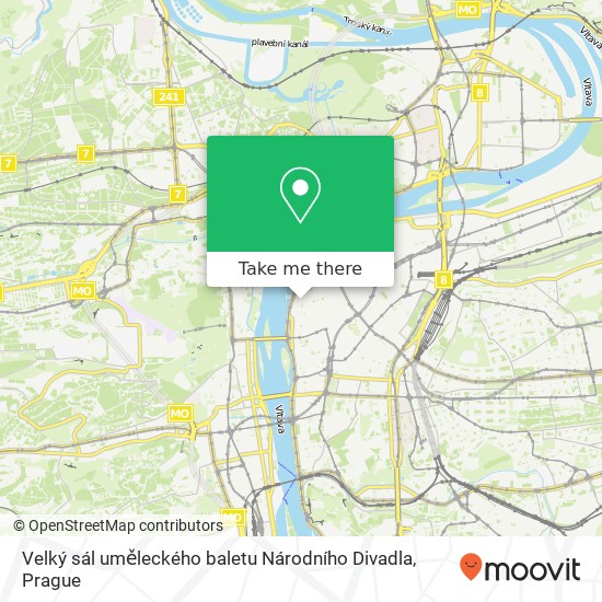 Velký sál uměleckého baletu Národního Divadla map