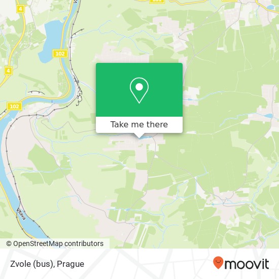 Zvole (bus) map