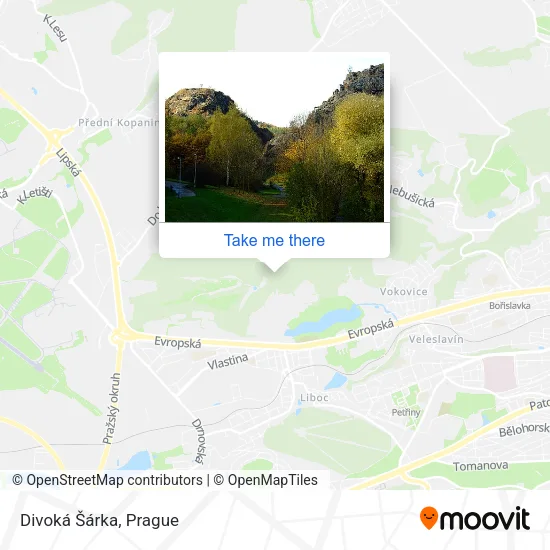 Карта Divoká Šárka