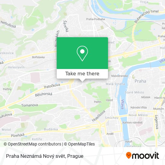 Карта Praha Neznámá Nový svět