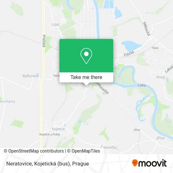 Карта Neratovice, Kojetická (bus)