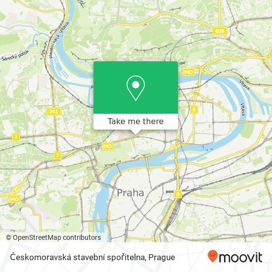 Карта Českomoravská stavební spořitelna