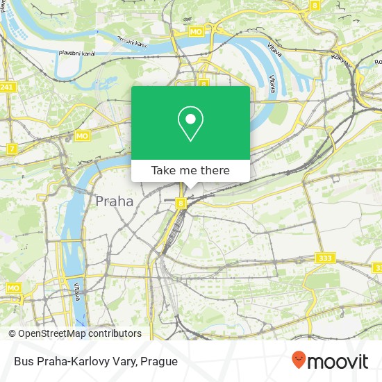 Карта Bus Praha-Karlovy Vary