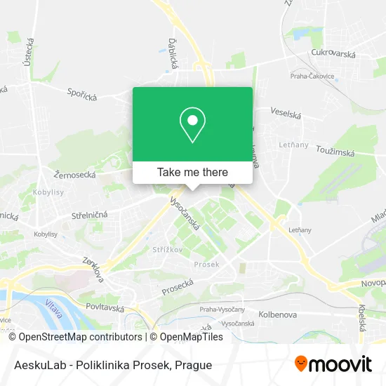 AeskuLab - Poliklinika Prosek map