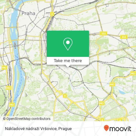 Карта Nákladové nádraží Vršovice