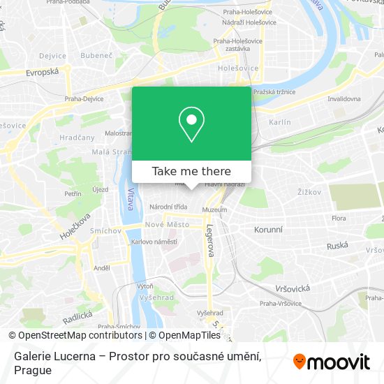 Карта Galerie Lucerna – Prostor pro současné umění