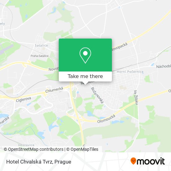 Hotel Chvalská Tvrz map