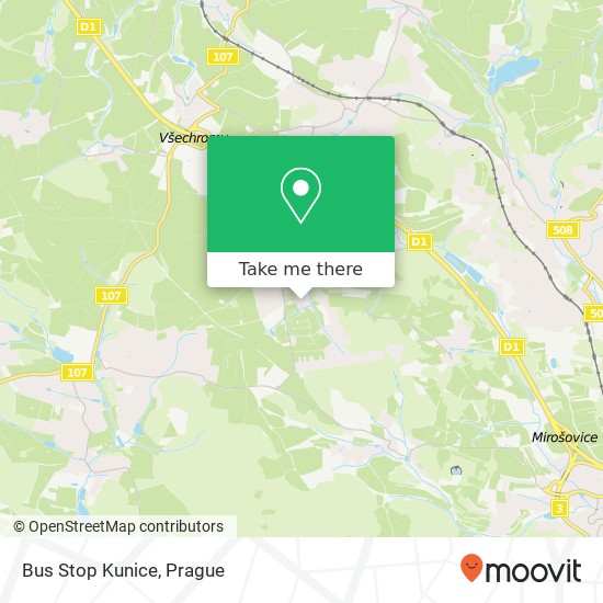 Bus Stop Kunice map