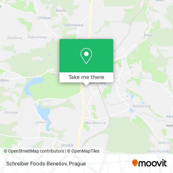 Карта Schreiber Foods Benešov