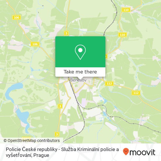 Policie České republiky - Služba Kriminální policie a vyšetřování map