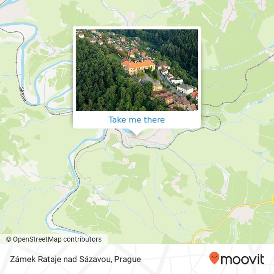 Карта Zámek Rataje nad Sázavou