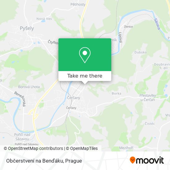 Občerstvení na Benďáku map