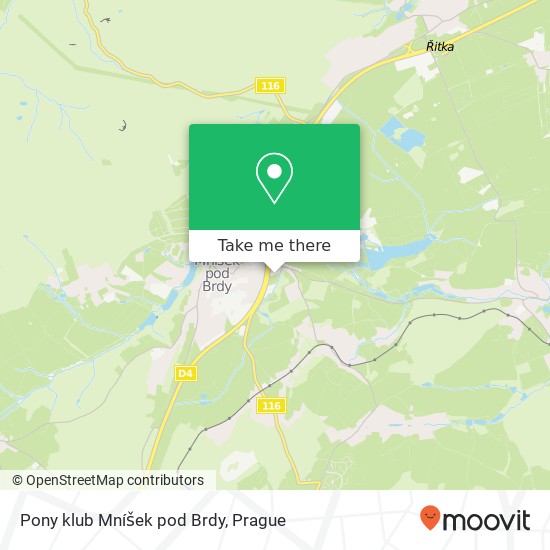 Pony klub Mníšek pod Brdy map