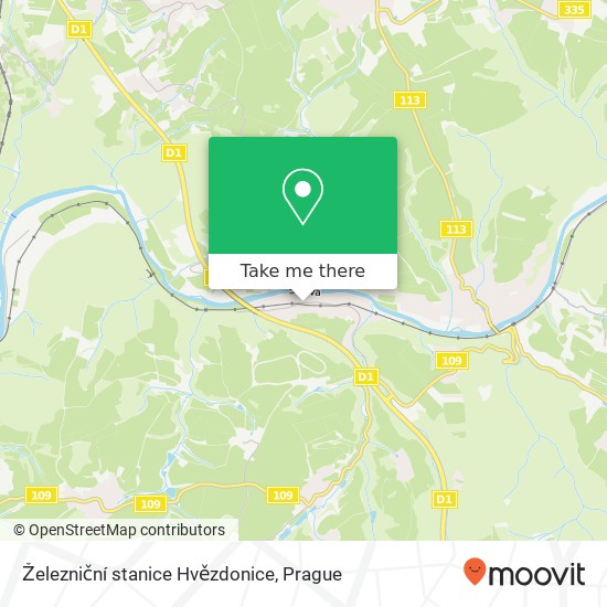 Železniční stanice Hvězdonice map