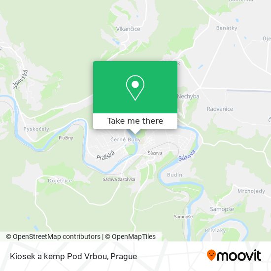 Kiosek a kemp Pod Vrbou map
