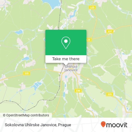Sokolovna Uhlirske Janovice map