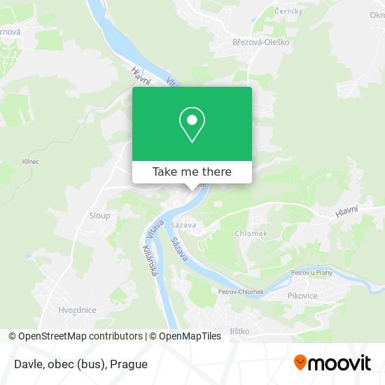 Карта Davle, obec (bus)