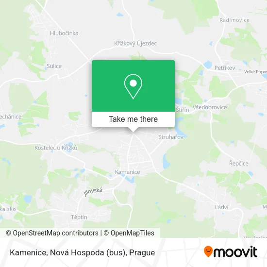 Kamenice, Nová Hospoda (bus) map