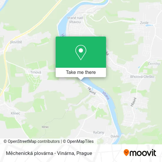 Карта Měchenická plovárna - Vinárna