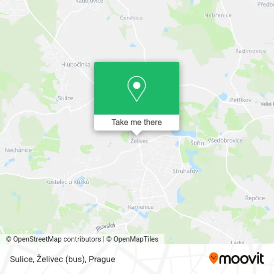 Sulice, Želivec (bus) map